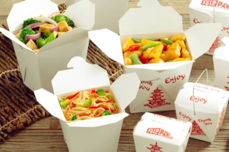 Boxes with chinese food